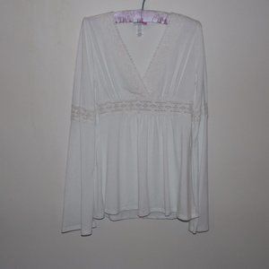 Romantic crochet detail blouse